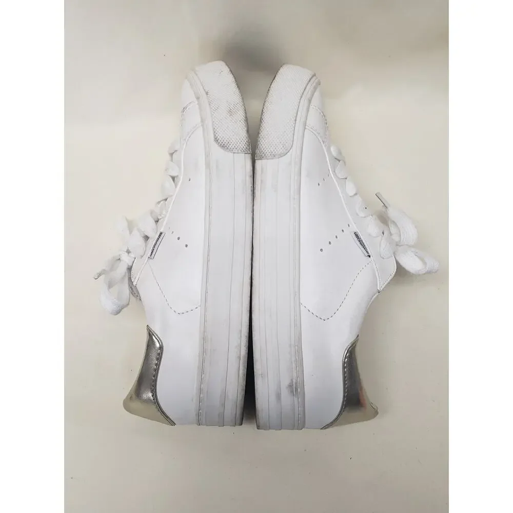 London Underground Kensa White & Gold Shoes - Women's Size 8 Sneakers